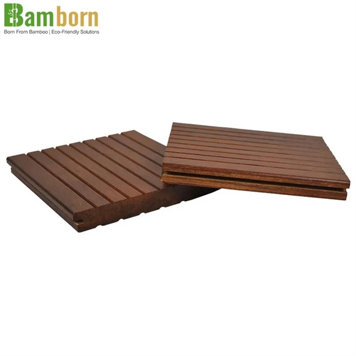 Decking esterno in bambù antiscivolo