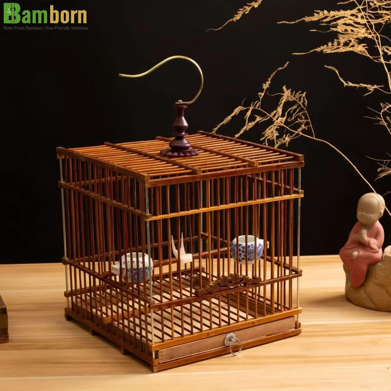 Handmade Bamboo Bird Cage Handmade Bamboo Bird Cage